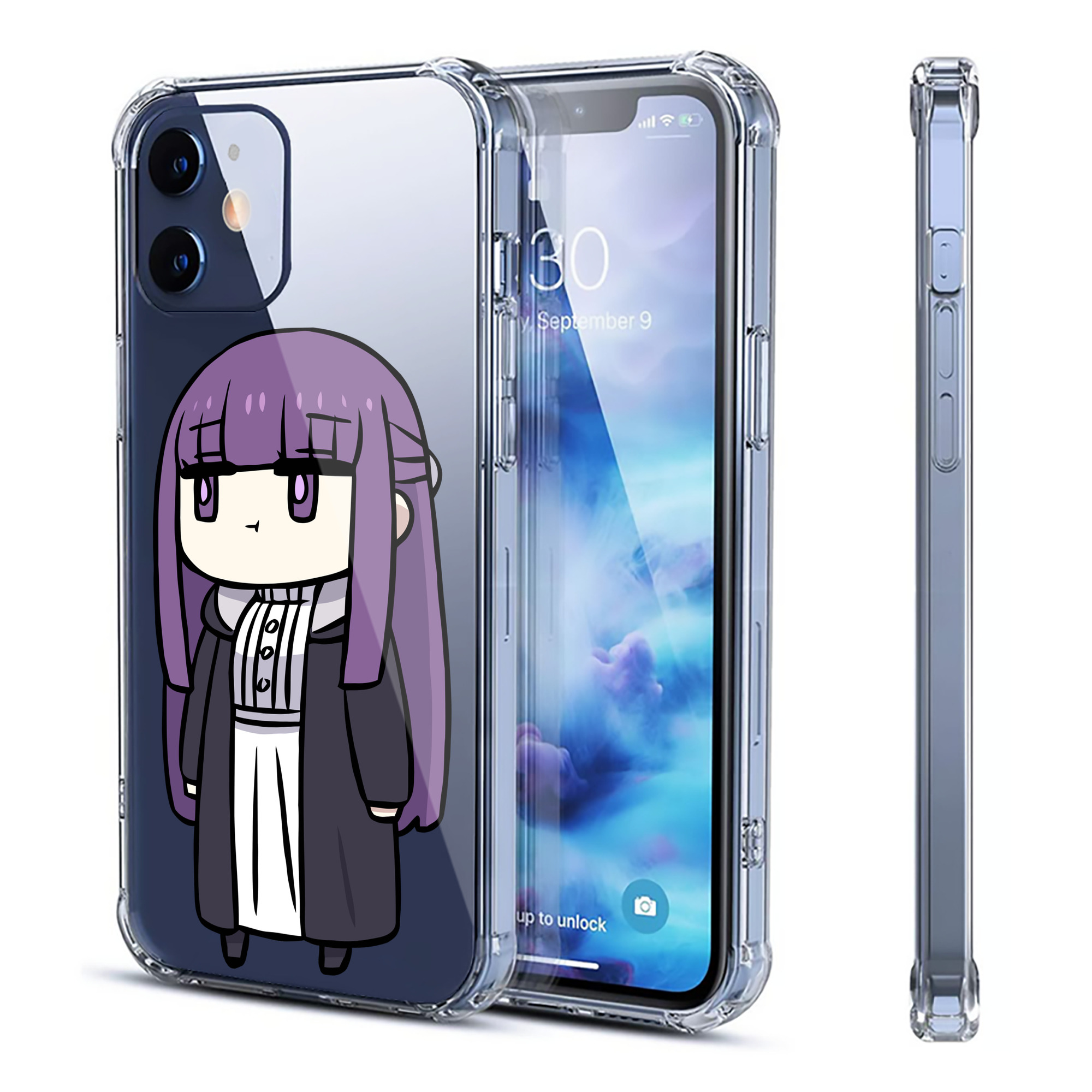 （画像用） 葬送のフリーレン Frieren 【iPhone 12シリーズ対応】透明スマホケース（クリアソフトケース）